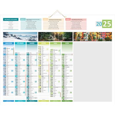 3592930026689-Calendrier bancaire effaçable année civile + 1 feutre effaçable BOUCHUT "4 Saisons - Effaçable" 43 --0