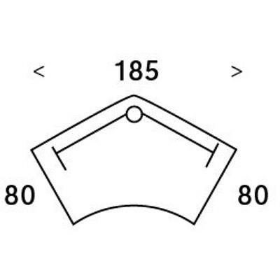 0400794086516-Bureau symétrique 120° IDRA - L180 cm - Pieds blanc - plateau imitation Merisier--3
