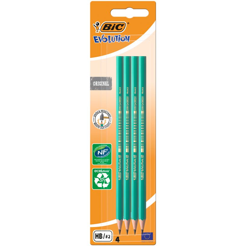 3270220000167-BIC ECOlutions EVOLUTION 650 - Pack de 4 Crayons à papier - HB-P_2224_2-0