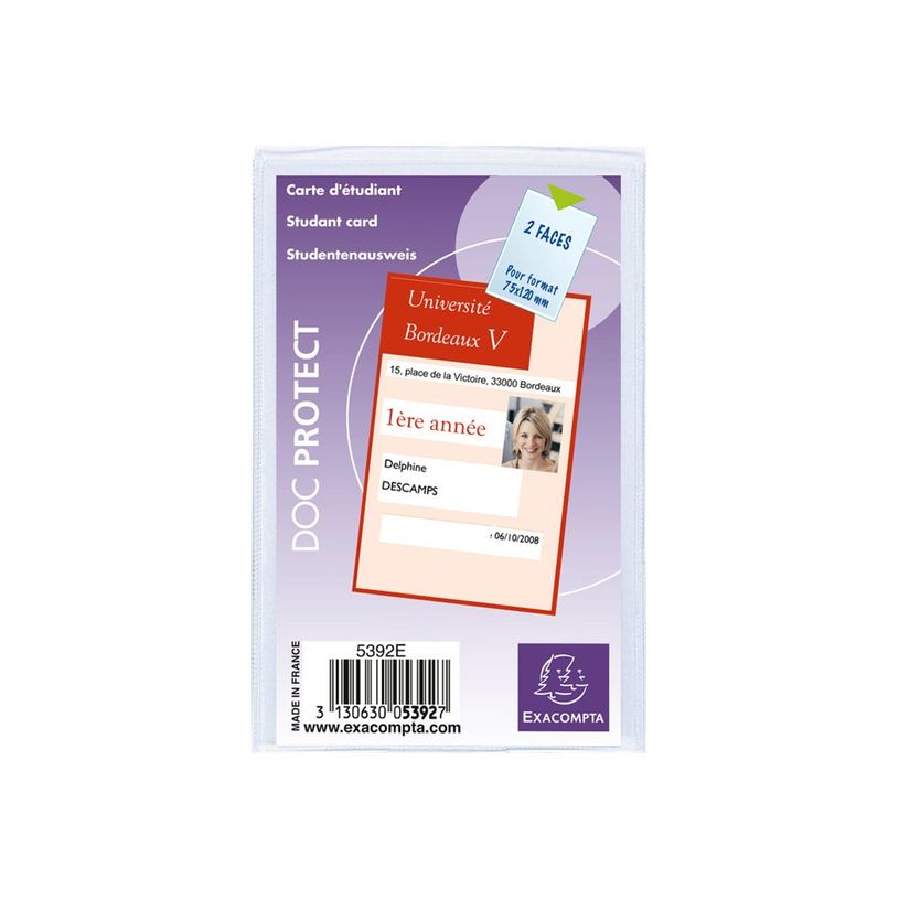 3130630053927-Exacompta - Pochette de protection - 73 x 107 mm - carte d'étudiant-P_5392_2-1