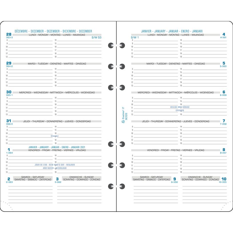3660942001236-Exacompta Exatime 17 - Recharge pour organiseur - 1 semaine par page - 10,5 x 17,2 cm-P_18212_1-0
