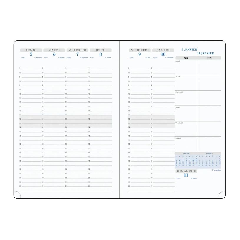 3660942000338-Agenda Winner - 1 semaine sur 2 pages - 15 x 21 cm - disponible dans différentes couleurs - E-P_20446_5-4