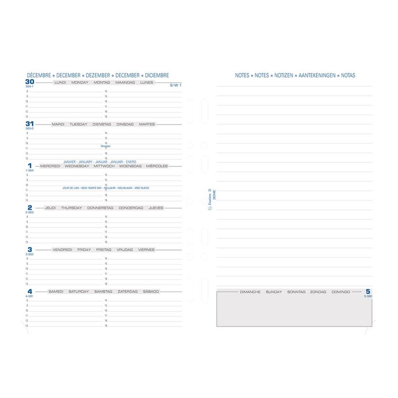 3660942005050-Exacompta Exatime 21 - Recharge pour organiseur - 1 semaine sur 2 pages et notes - 14,2 x 21 c-P_28244_1-0