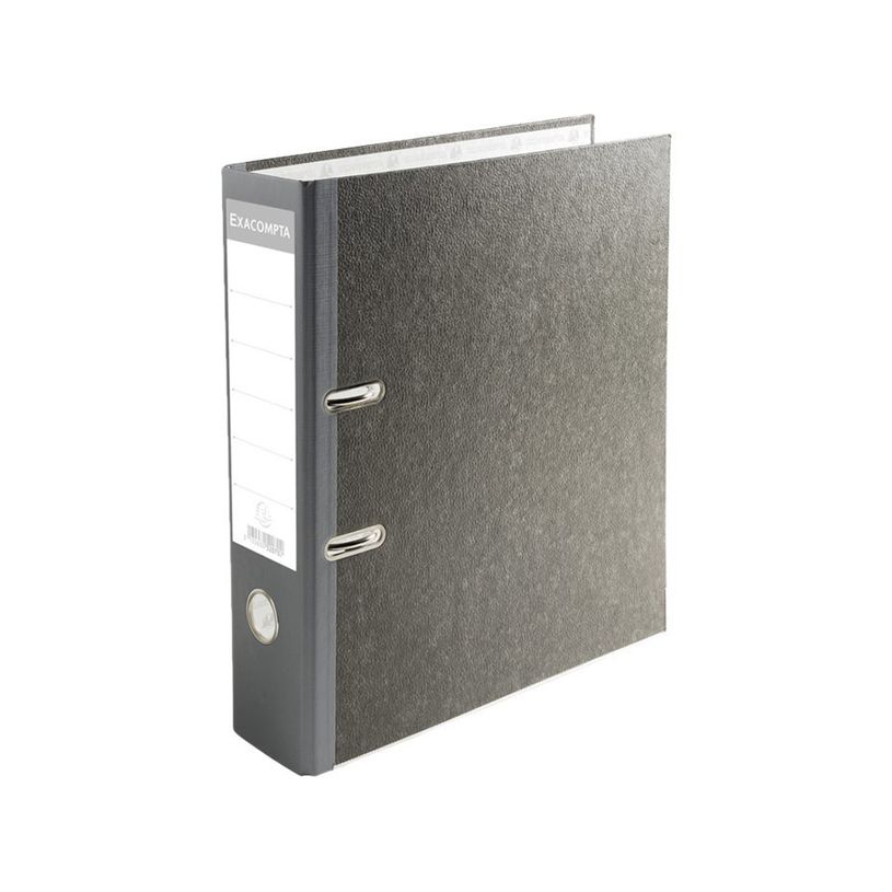 3130630520702-Exacompta - Classeur à levier - Dos 70 mm - A4 - pour 550 feuilles - gris marbré avec dos gr-P_52070_1-0