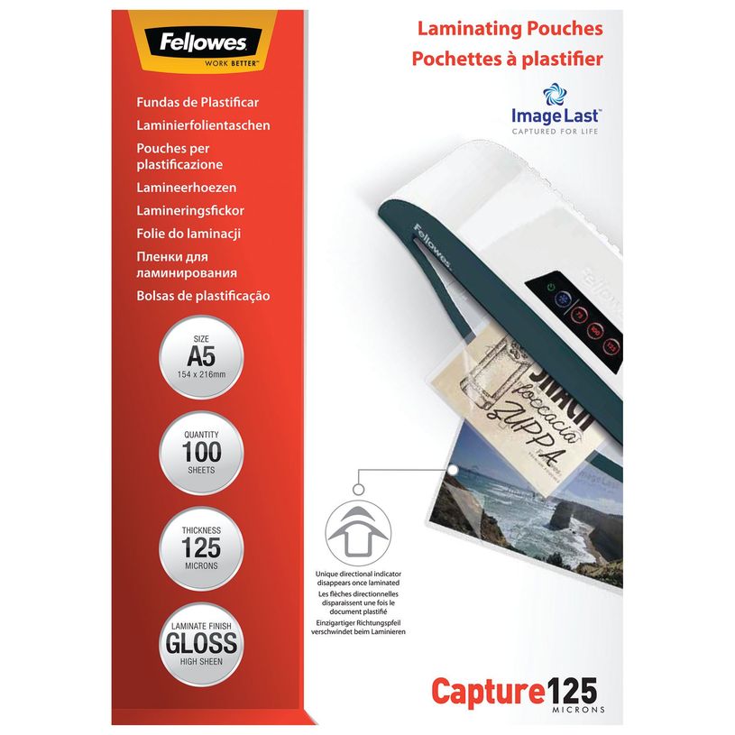 077511530739-Fellowes - 100 pochettes de plastification A5 (154 x 216 mm) - 125 microns - brillantes -P_53073_1-0