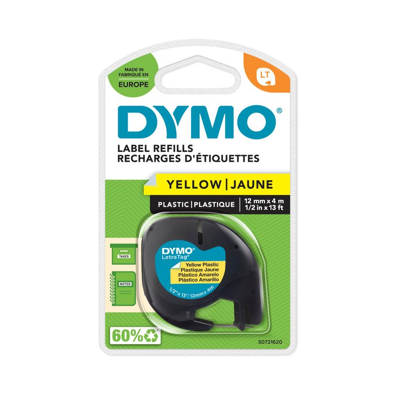 5411313912020-Dymo LetraTAG - Ruban d'étiquettes plastique auto-adhésives - 1 rouleau (12 mm x 4 m) - fond-P_91202_1-0