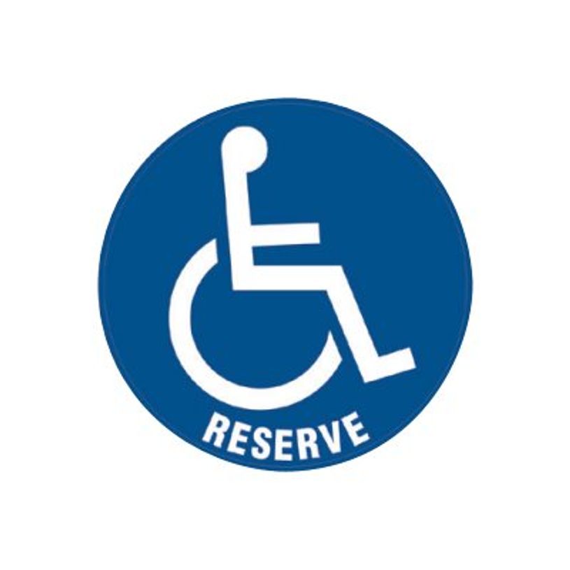 0400001276624-Pickup - Pictogramme rond - Réservé handicapés - 300 mm-P_127662_1-0