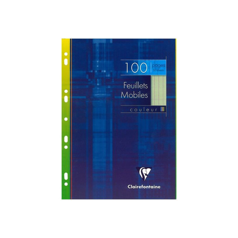 3329680174502-Clairefontaine - feuilles simples A4 - 100 pages - grands carreaux (Seyes) - perforées - ver-P_201745_1-0