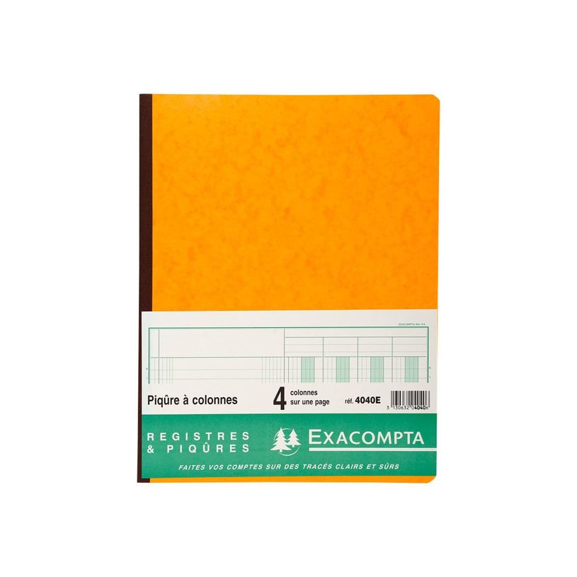 3130632040406-Exacompta - Piqûre comptable - 4 colonnes par page - 32 x 25 cm - 80 pages-P_284040_2-1