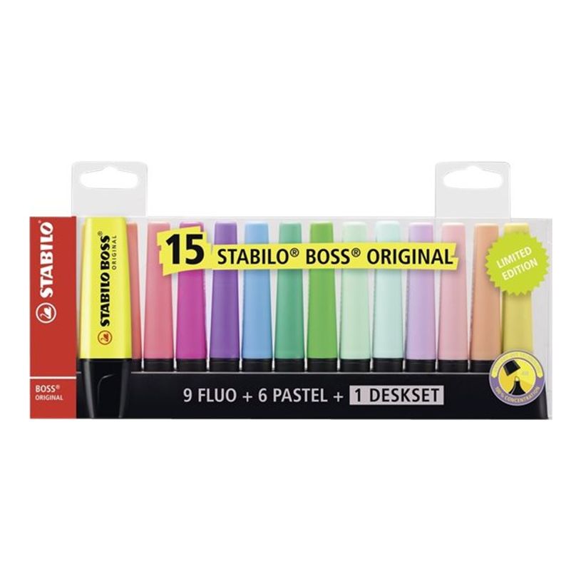 4006381517478-STABILO BOSS ORIGINAL - Pack de 15 surligneurs - couleurs assorties-P_300025986_7-7