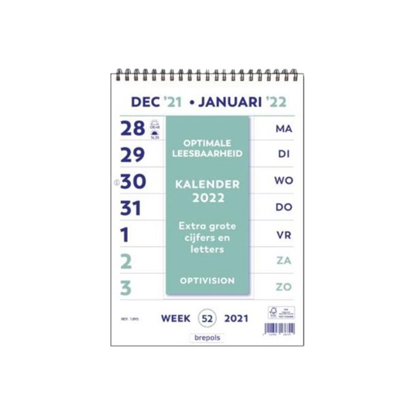 5412303136709-Brepols Optivision - calendrier - 2020 - A4-P_300030497_1-0