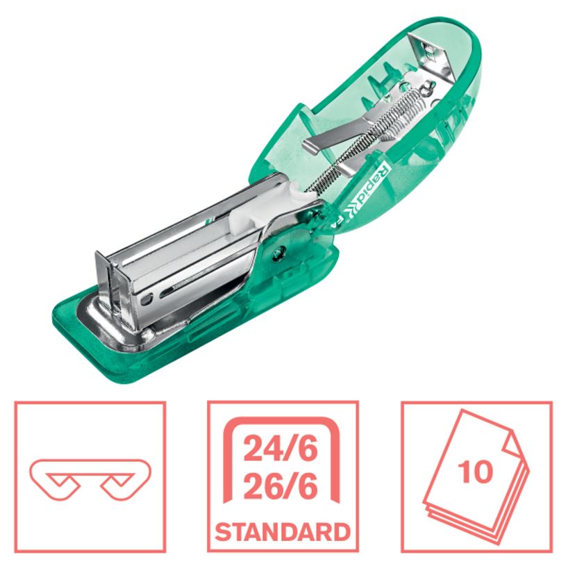 4051661030796-Rapid - Mini Agrafeuse Colour'Breeze - capacité 10 feuilles - agrafes 24/6 ou 26/6 - Vert-P_300032860_2-1