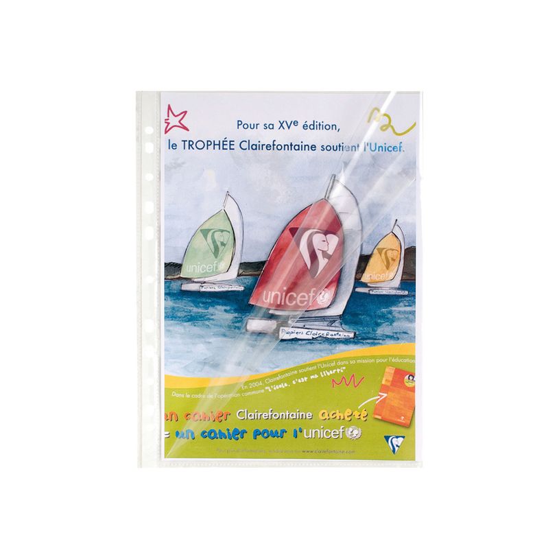 3130630053101-Exacompta - 10 pochettes perforées - ouverture par le haut et par le côté  - A4 - lisse-P_300033640_1-0