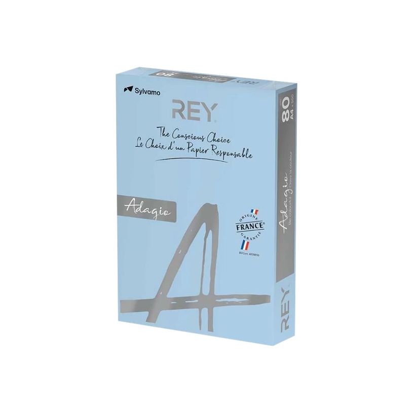 3368220102544-Rey Adagio - Papier couleur - A4 (210 x 297 mm) - 80 g/m² - Ramette de 500 feuilles - ble-P_300044641_1-0