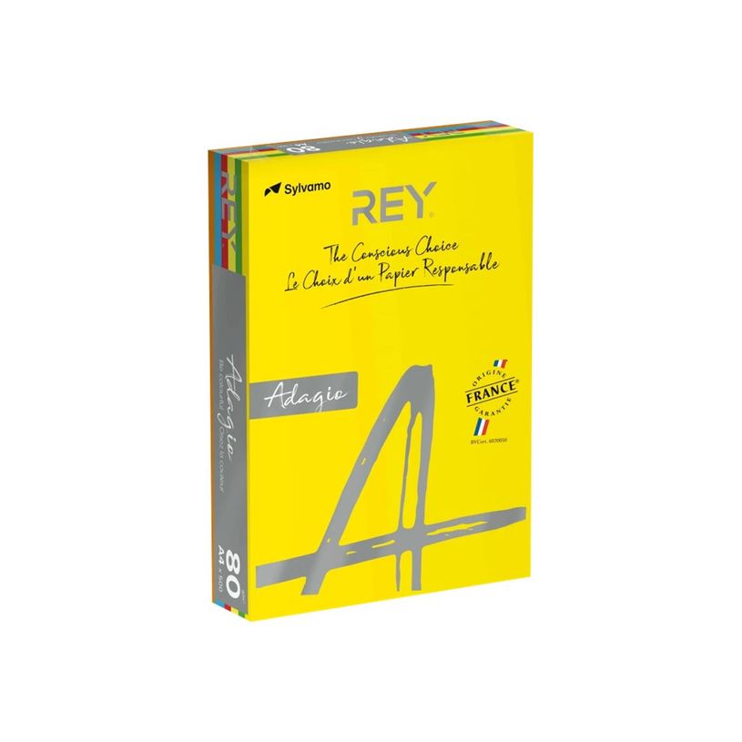 8421938302356-Rey Adagio - Papier couleur - A4 (210 x 297 mm) - 80 g/m² - Ramette de 500 feuilles - cou-P_300044651_1-0