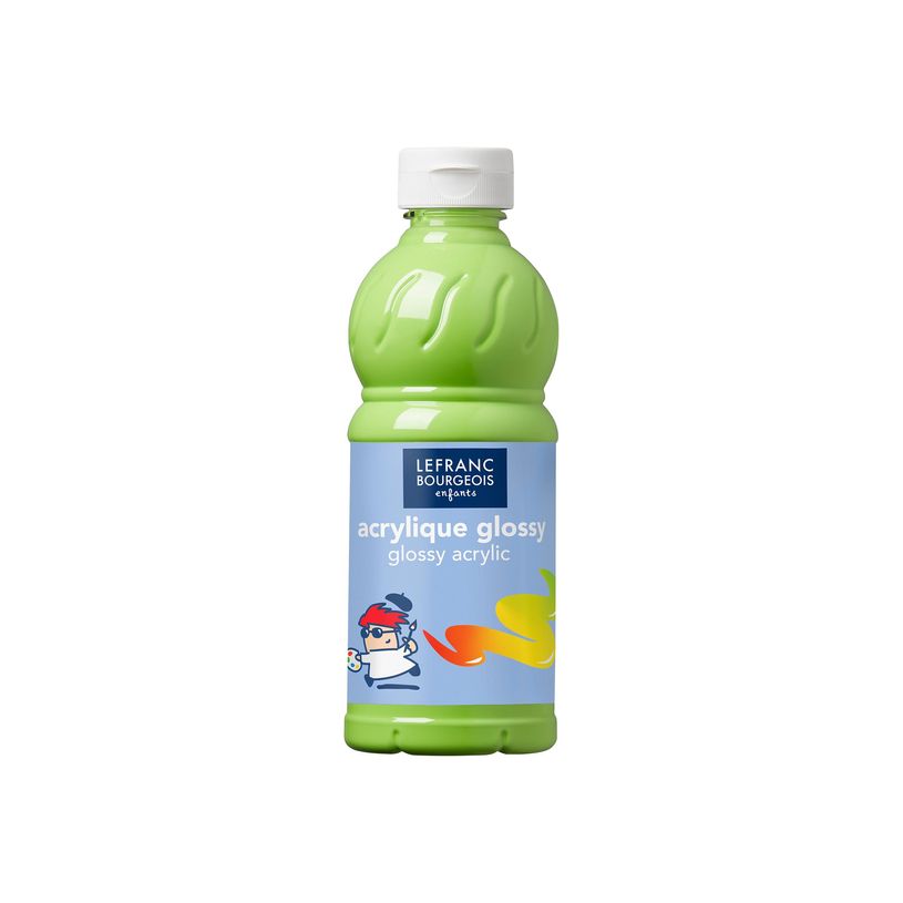 3013641881461-Lefranc Bourgeois Enfants - Peinture acrylique à base d'eau - vert anis brillant - 500 ml-P_300053146_1-0