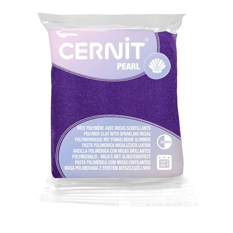 5411711460147-Cernit Pearl - Pâte à modeler - 56 g - violet - argile polymère--0