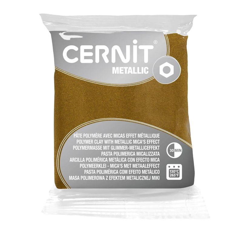 5411711455716-Cernit Metallic - Pâte à modeler - 56 g - or antique - argile polymère--0