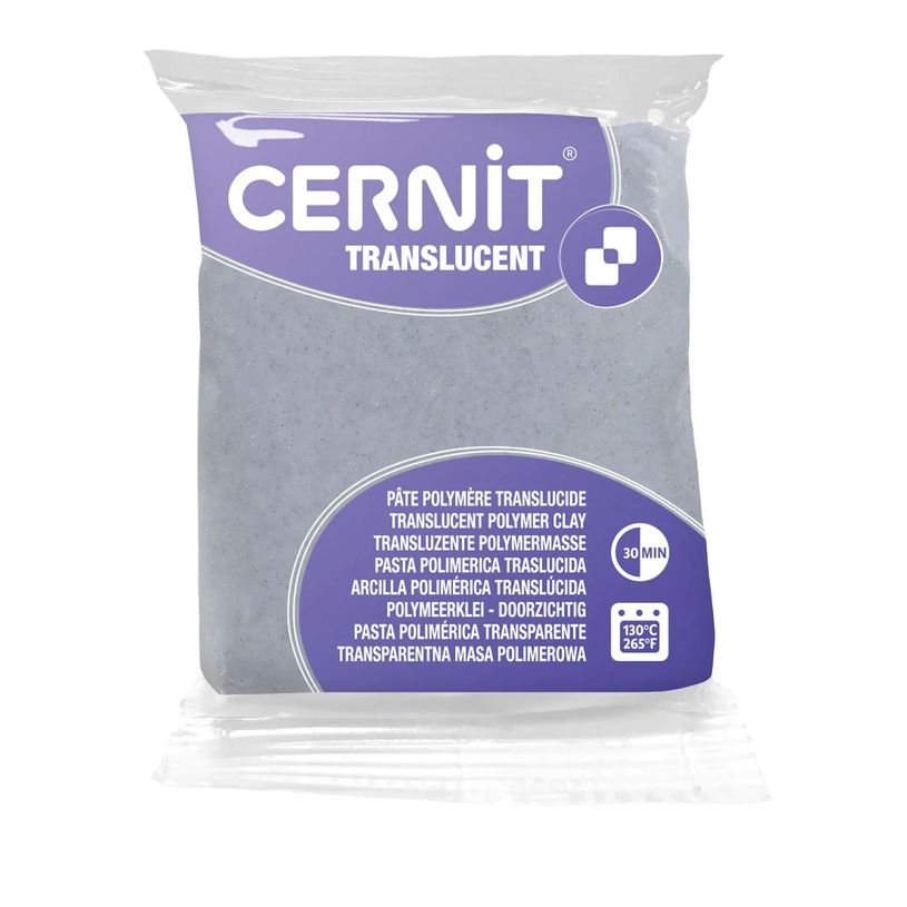 5411711456140-Cernit Translucent - Pâte à modeler - 56 g - glitter argent - argile polymère--0