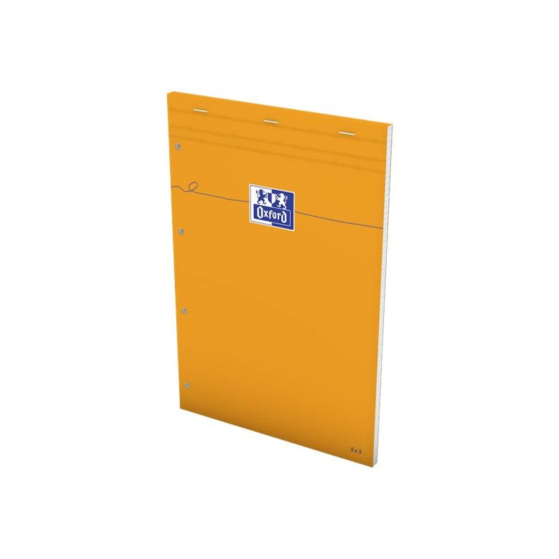 3020121062838-Oxford - Bloc notes - A4 + - 160 pages - petits carreaux - 80G - perforé - orange-P_301211_4-1