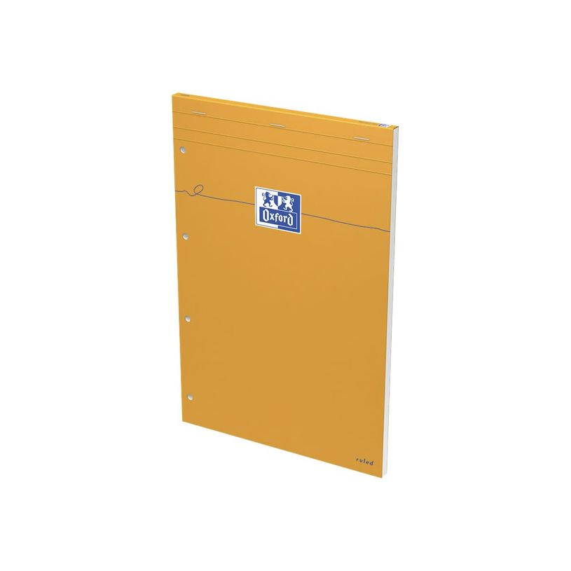 3020121062869-Oxford - Bloc notes - A4 + - 160 pages - ligné - 80G - perforé - orange-P_302308_4-1