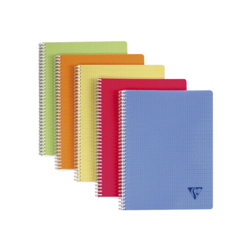 3329683283256-Clairefontaine Linicolor - Cahier polypro à spirale 24 x 32 cm - 100 pages - petits carreaux (5x5mm) - disponible-P_328325_1-0