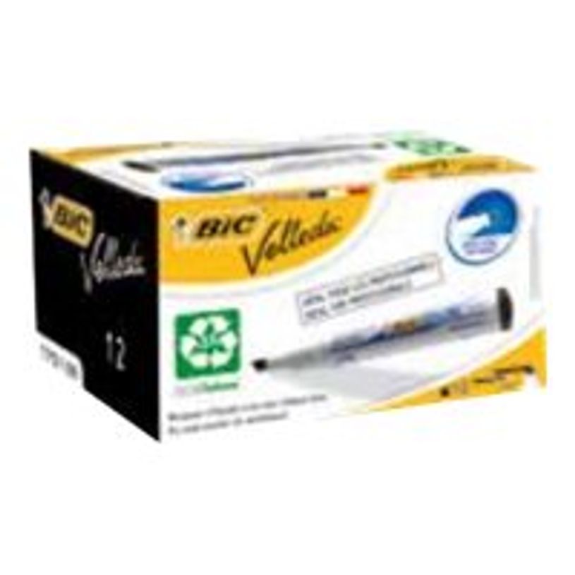 3086121751028-BIC VELLEDA 1751 - Pack de 12 - Marqueurs effaçables - pointe biseau - vert-P_400000011_1-0