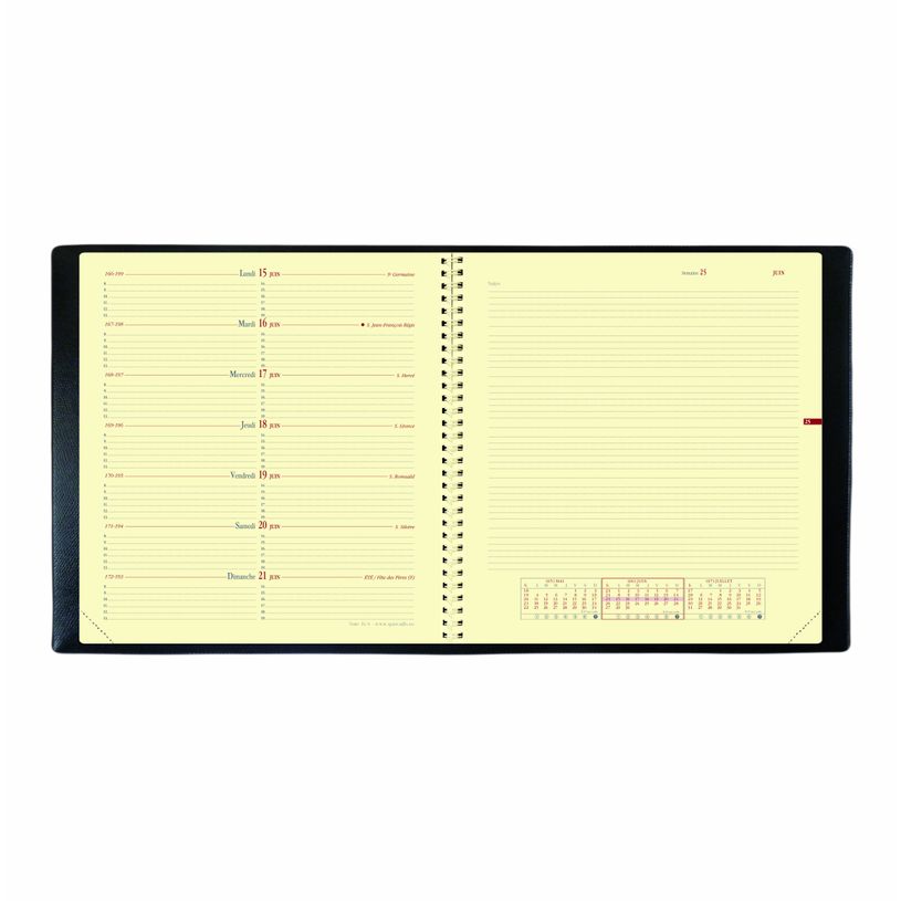 3371010445691-Agenda à spirale Soho Note 16S - 1 semaine sur 2 pages - 16 x 16 cm - noir - Quo Vadis-P_400000776_3-1