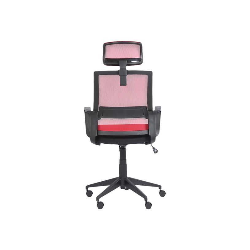 3760185020879-Fauteuil de bureau LIBERTY 02 - accoudoirs fixes - appui-tête réglable - noir et rouge-P_400000843_4-3