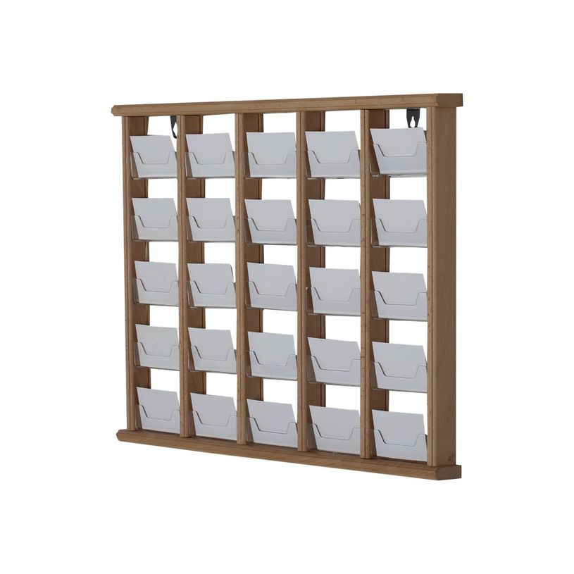 3660412028275-Promocome - Présentoir de cartes de visite mural - 5 x 5 compartiments - finition bois na-P_400001412_1-0