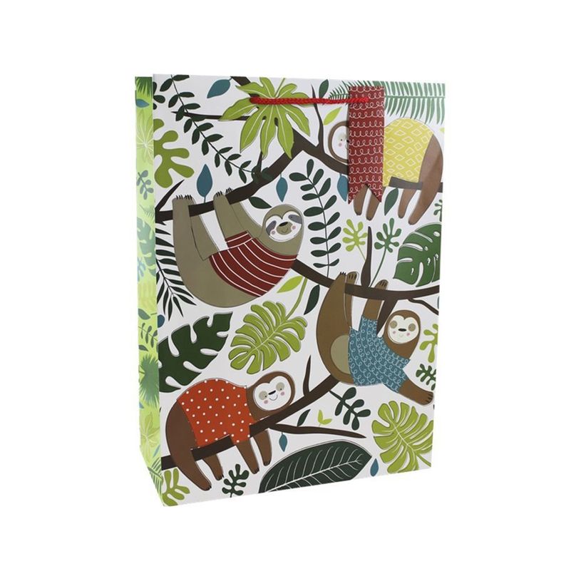 5033601548614-Clairefontaine Eurowrap - Sac cadeau - 33 cm x 15 cm x 45,5 cm - Paresseux-P_400002805_1-0