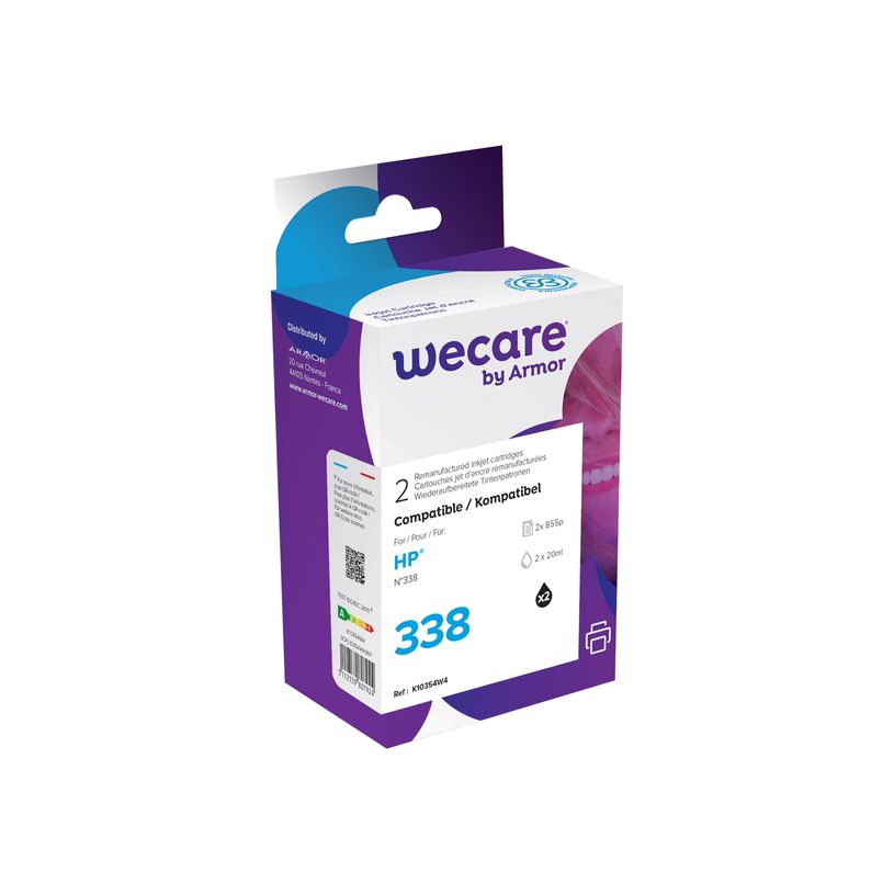 3112539807924-Cartouche compatible HP 338 - pack de 2 - noir - Wecare-P_400003185_2-1
