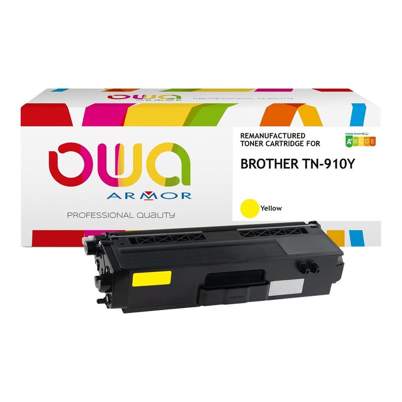 3112539766016-Cartouche laser compatible Brother TN910 - jaune - Owa K18072OW-P_400003231_1-0