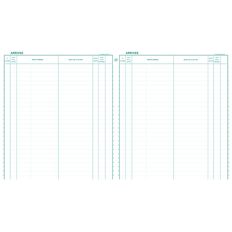 3130630044024-Exacompta - Registre Enregistrement du courrier - 32 x 27 cm - 200 pages-P_400005475_3-2