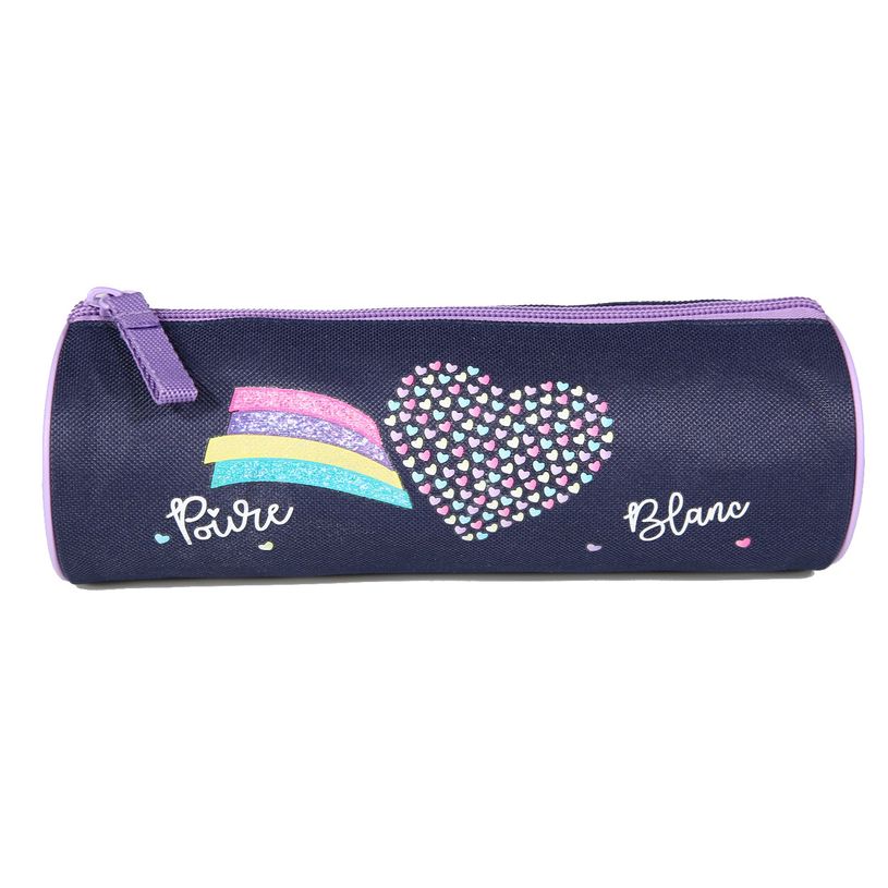 4891320457942-Trousse ronde Poivre Blanc - 1 compartiment - bleu marine - Bagtrotter-P_400006362_1-0