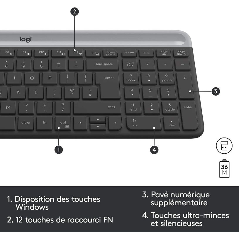 5099206086463-Logitech MK470 - Ensemble clavier et souris sans fil - ultra fin - Azerty - graphite-P_400006902_9-6