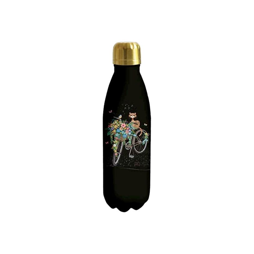 3700572750323-Kiub Bug Art - Bouteille isotherme 500 ml - chat vélo-P_400007678_1-0