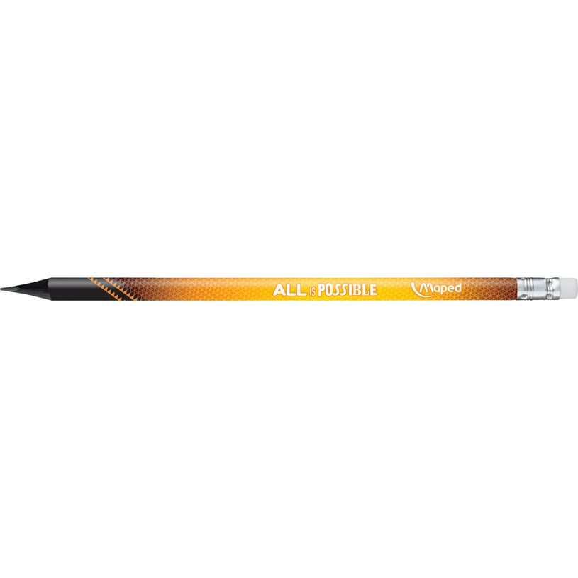 3154148520009-Maped Black'Peps Energy - 6 Crayons à papier - HB - embout gomme - couleurs assorties-P_400008437_2-1