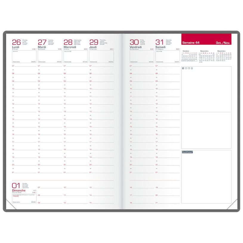 3147280219733-Agenda Oxford Senso - 1 semaine sur 2 pages - 16 x 24 cm - bleu - Hamelin--1