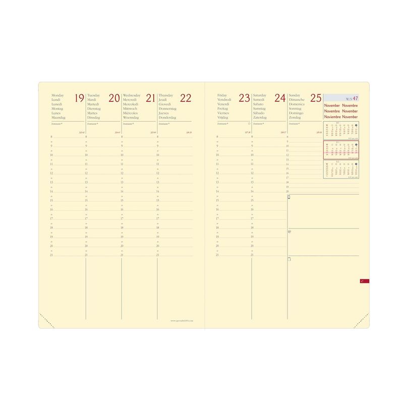 3371010464456-Agenda à élastique Silk Ministre Prestige - 1 semaine sur 2 pages - 16 x 24 cm - noir - Quo Vadis--1