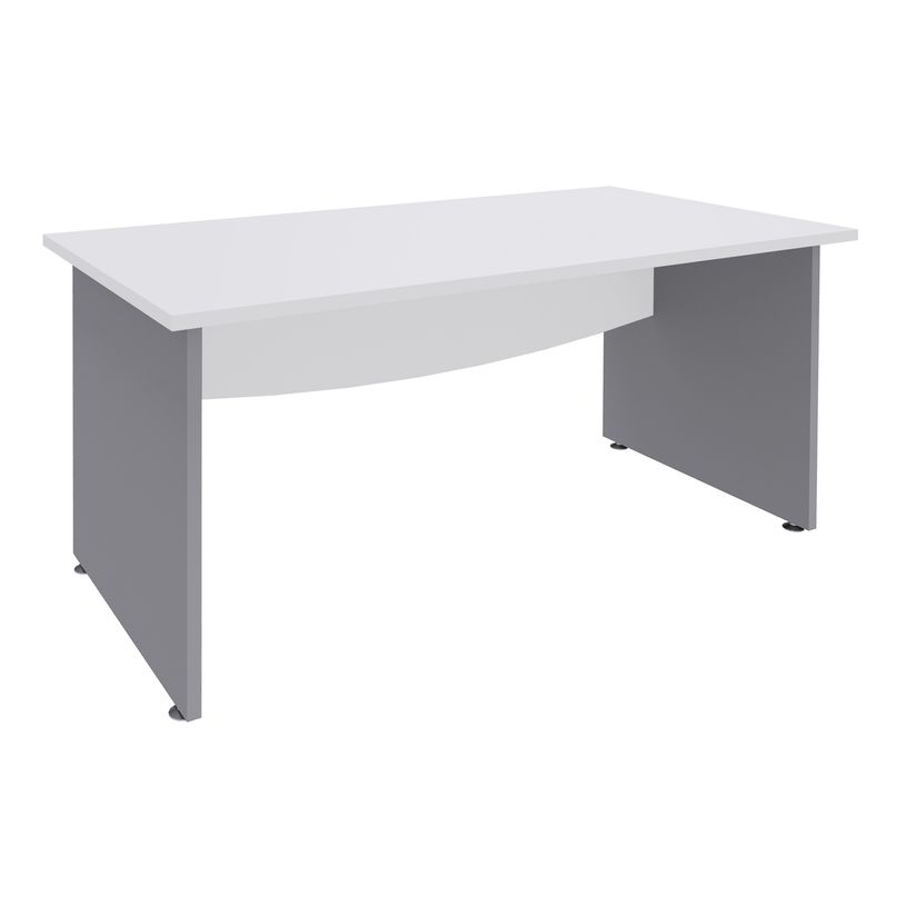 3253310105652-Bureau droit DUAL - L180 - Pieds Alu - plateau blanc-P_400009026_1-0