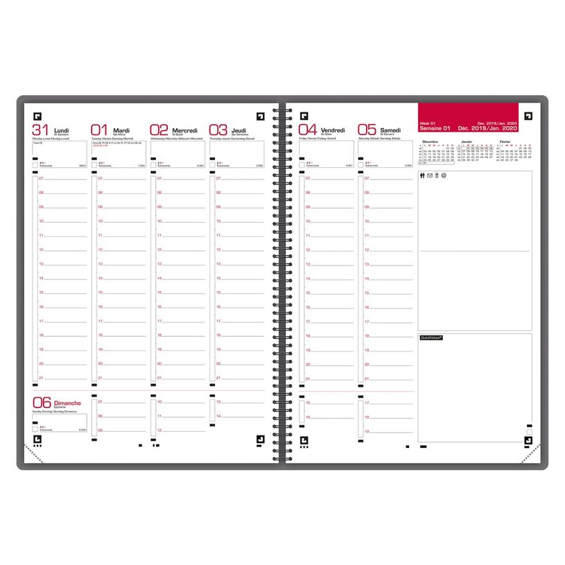 3147280219658-Agenda spiralé à élastique My Fab - 1 semaine sur 2 pages - 15 x 21 cm - rouge - Oxford-P_400009484_2-1