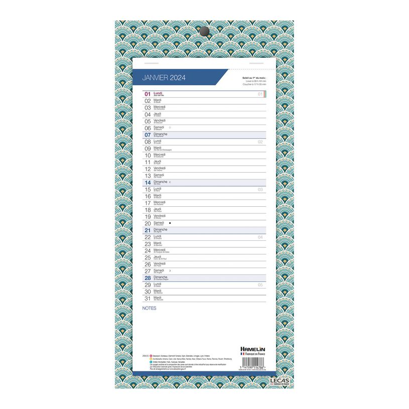 3147280087646-Lecas Graphics - Calendrier de bloc mensuel à feuillets - 16 x 33 cm - disponible dans di-P_400009508_2-1