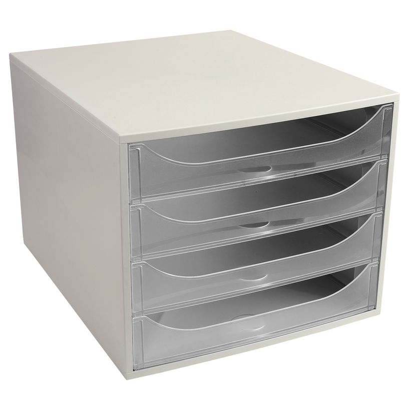 9002493423787-Exacompta Ecobox - Module de classement 4 tiroirs - blanc/cristal-P_400010105_1-0