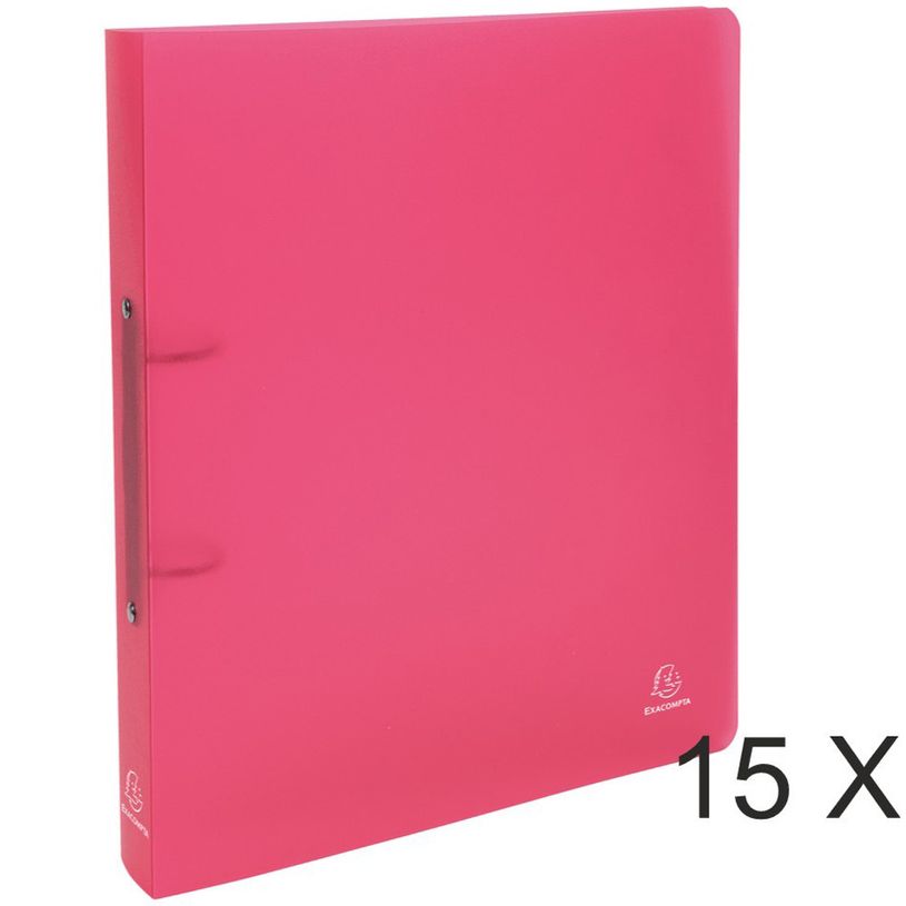 3130632543556-Exacompta Chromaline - 15 Classeurs 2 anneaux - Dos 40 mm - A4 Maxi - rouge-P_400010419_1-0
