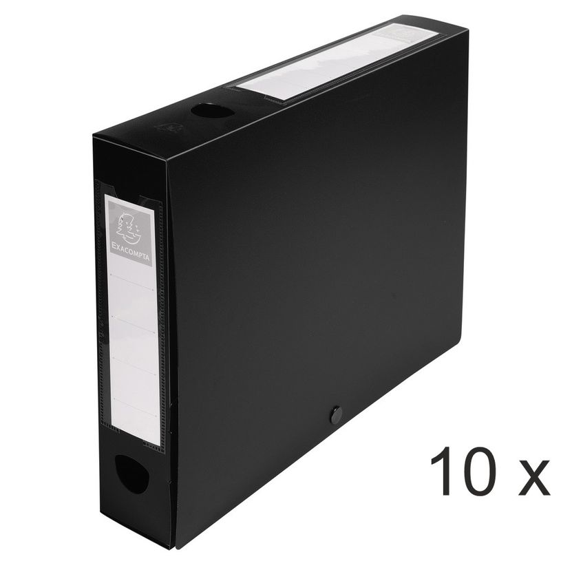 3130632596316-Exacompta - 10 Boîtes de classement à pression - dos 60 mm - noir - polypro-P_400010589_1-0
