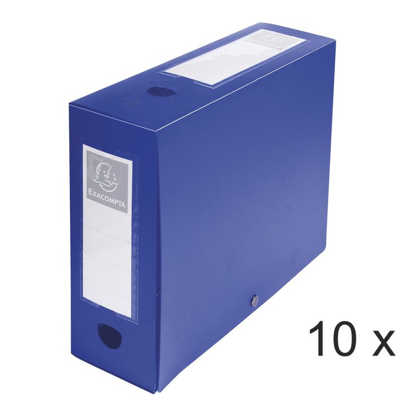 3130632599324-Exacompta - 10 Boîtes de classement à pression - dos 100 mm - bleu - polypro-P_400010598_1-0