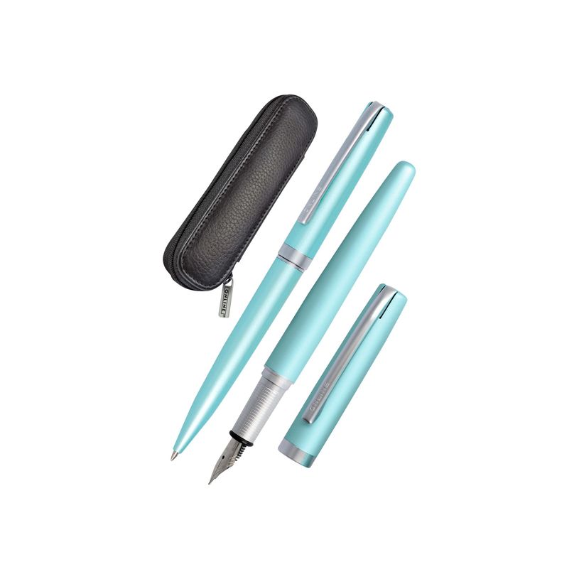 4014421346469-Online Eleganza - Parure stylo à bille/stylo plume - turquoise satin-P_400011438_2-1