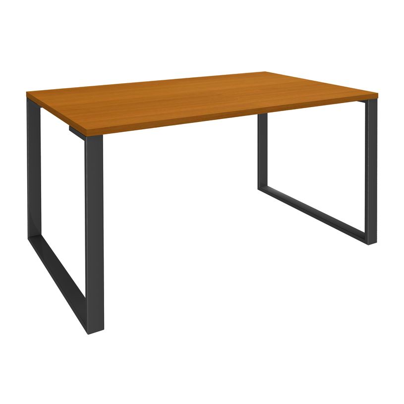 0404000122708-Bureau droit LOFTER - L120 cm - Plateau imitation Merisier - pied Carbone-P_400012270_1-0