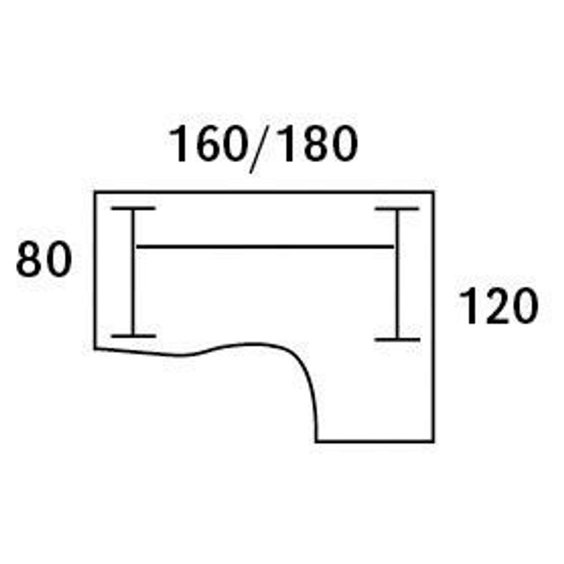 0404000123149-Bureau compact LOFTER - L160 cm - Retour à droite - Plateau Blanc - pied Carbone - (pied de renfort obligat-P_400012314_2-2